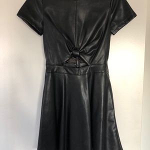 Black Bebe pleather dress